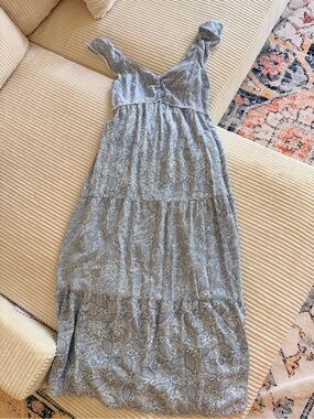 Jessica Simpson Light Blue Paisley Maxi Dress